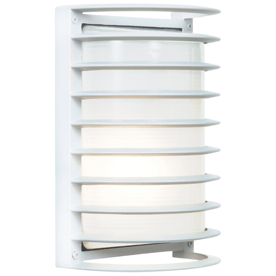 Bermuda Collection 1 Light Outdoor LED Wall Mount White 20010LEDDMGLP-WH/RFR